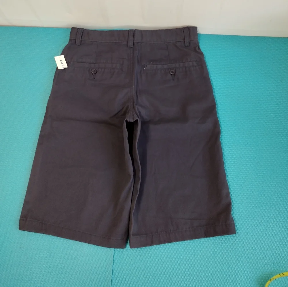 NEW Old Navy Youth Boys Chino Shorts Bermuda Navy Size 16